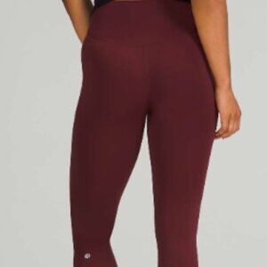 Lululemon Base Pace High-Rise Tight 25" Red Merlot, Size 16